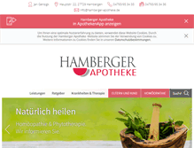 Tablet Screenshot of hamberger-apotheke.de